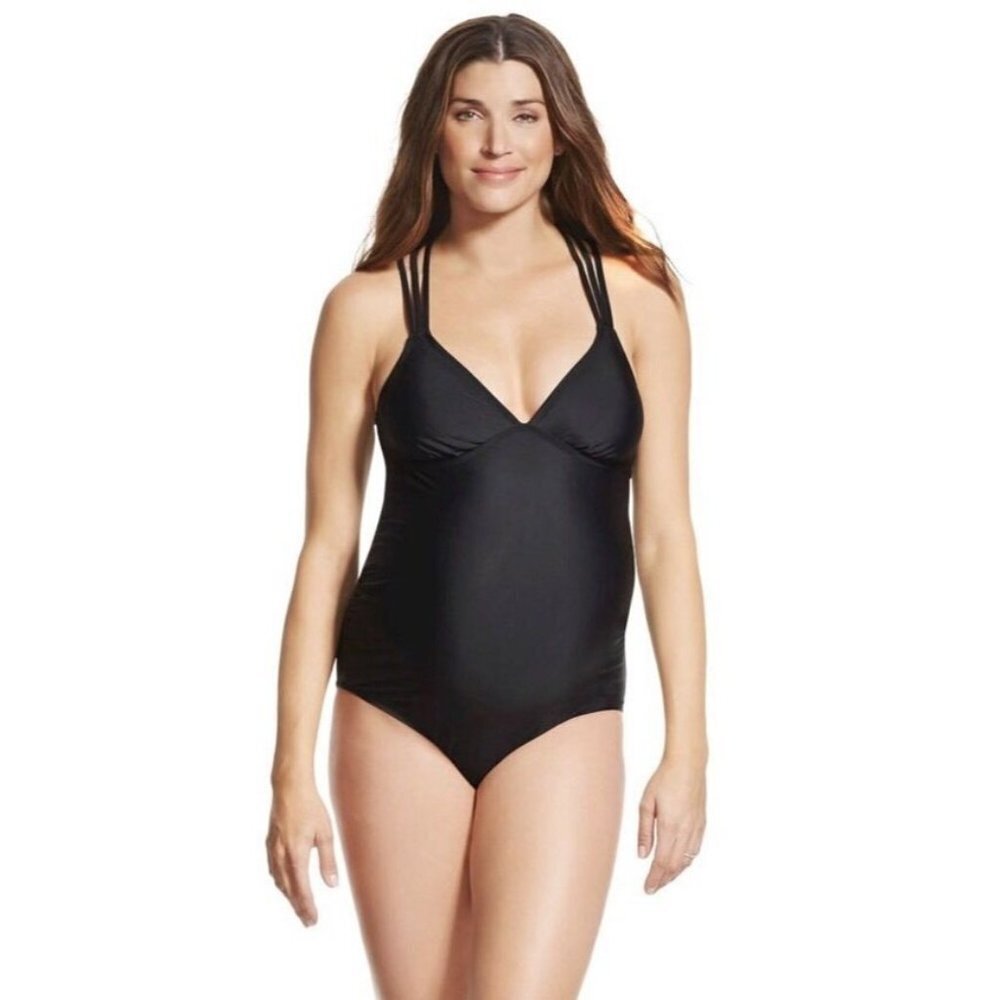 New  LIZ LANGE Maternity Braided Back Sz S/P Black